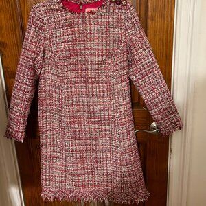 LIKE NEW Kate Spade Pink/Gold Tweed Dress - size 8